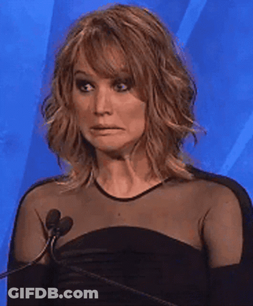 Yikes Reaction Jennifer Lawrence GIF