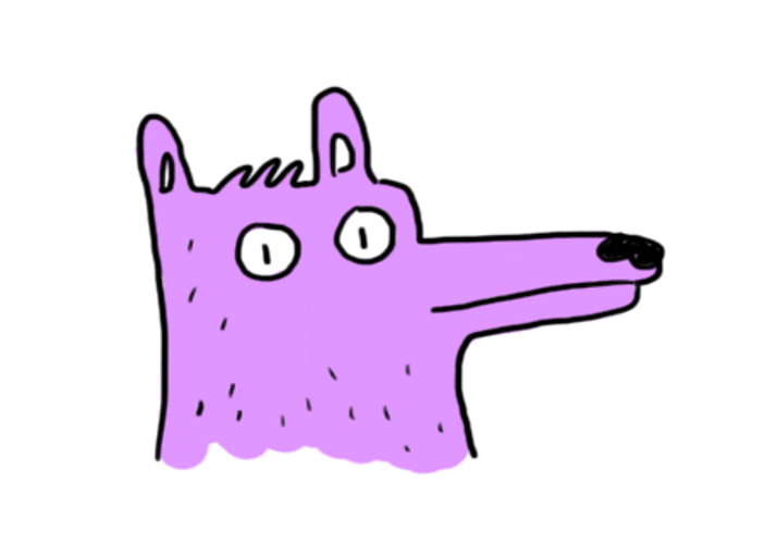 Yikes Scared Dog Art GIF