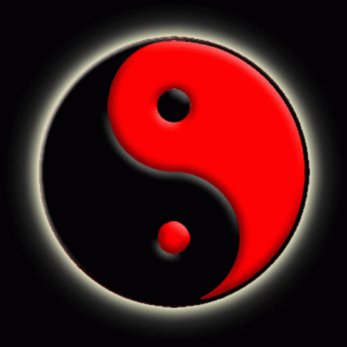 Yin Yang Red And Black GIF