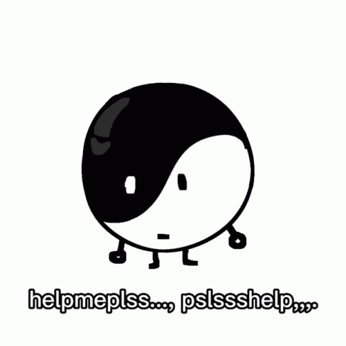 Yin Yang Sad Face Look GIF