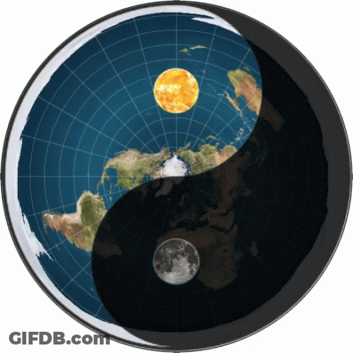 Yin Yang Symbol With Earth In The Middle GIF