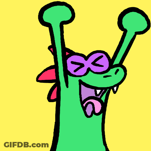 Yipee Green Dragon Celebrate GIF