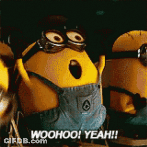 Yipee Woohoo Yeah Minions GIF