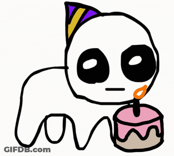 Yippee Creature Birthday Cake GIF