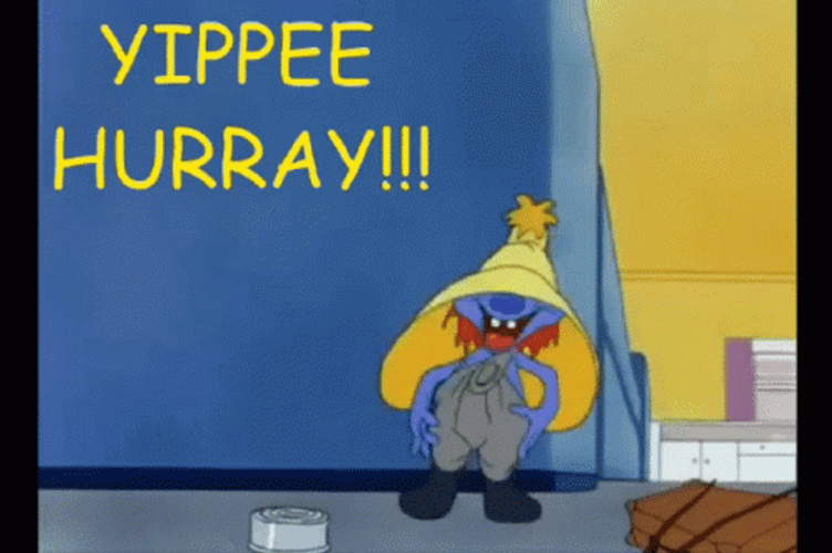 Yippee Hurray Cartoon GIF