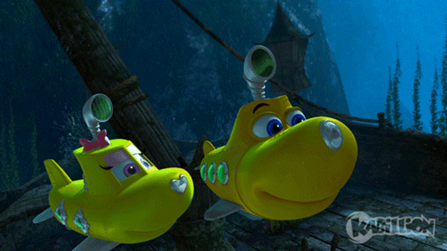 Yippee Yellow Animated Submarine GIF