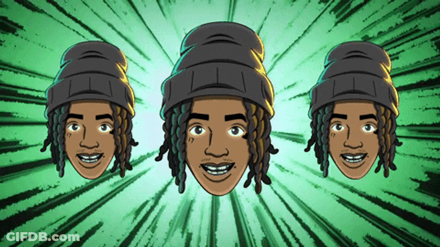 YNW Melly Head Cartoon GIF