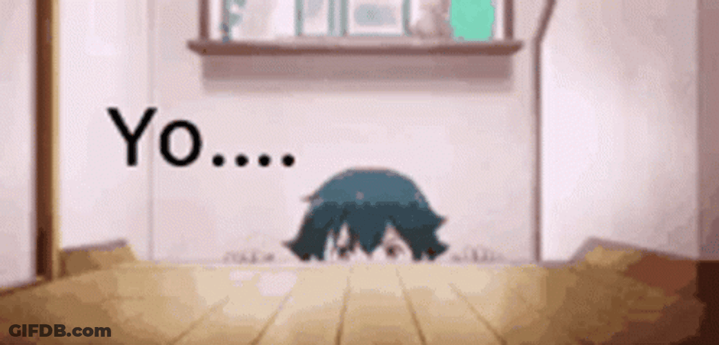 Yo Matsutaka Nanako Hiding At The Table GIF