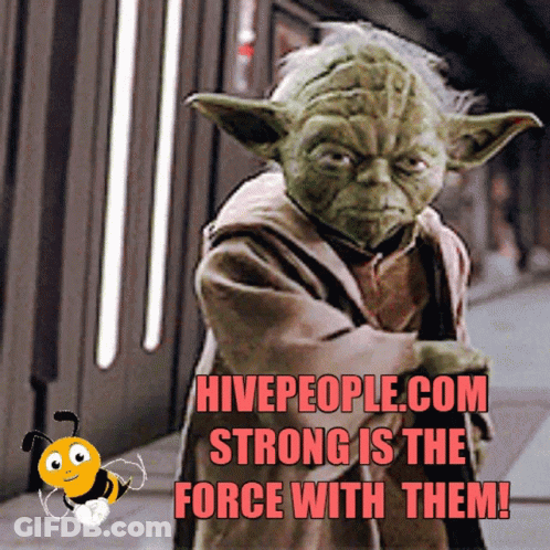 Yoda And Bee With Hivepeople.com GIF