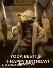 Yoda Best Happy Birthday Brockton GIF