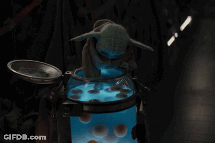 Yoda Eating Egg GIF