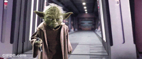 Yoda From Star Wars Holding Gun GIF