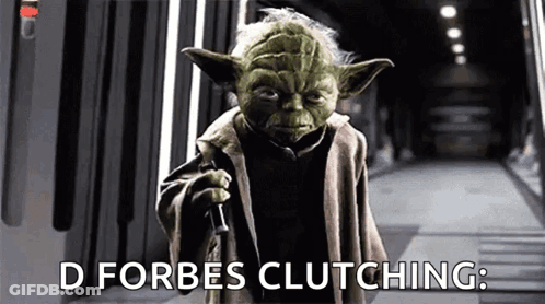 Yoda Holding Knife Saying D Forbes Clutching GIF