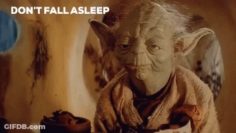Yoda From Star Wars Sitting With Coffee GIF