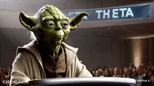 Yoda In Front Of Theta Sign GIF