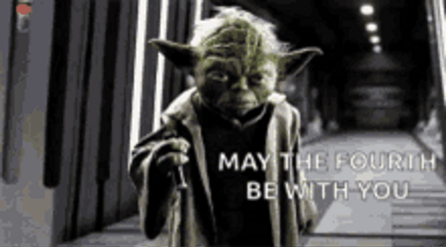 Yoda Lightsaber May The 4Th Be With You GIF
