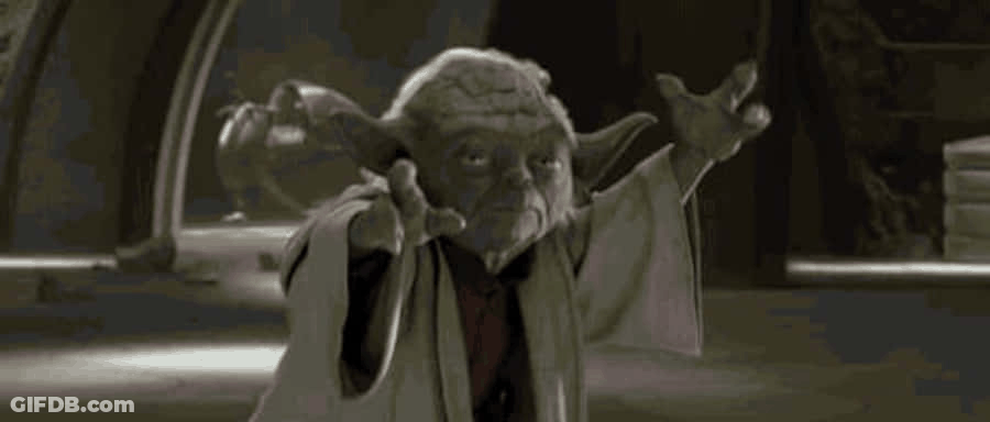 Yoda Posing For A Fight GIF