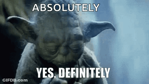 Yoda Saying Absolutely Yes GIF