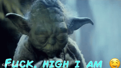 Yoda Saying Fuck High I Am Above GIF
