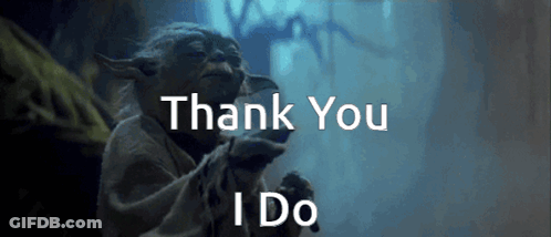 Yoda Saying Thank You GIF