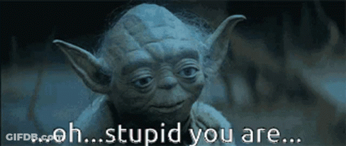 Yoda Says Oh Stupid You Are In A Dark Room GIF