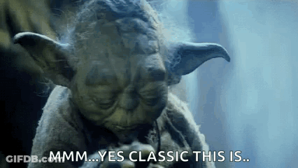 Yoda Smoking Cigarette Saying Hmm Yes GIF