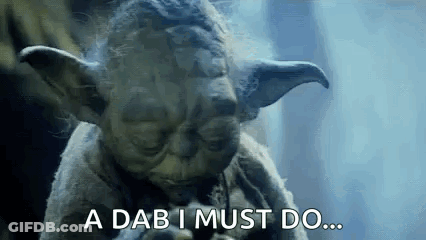 Yoda Smoking Cigarette Says A Dab I Must Do GIF