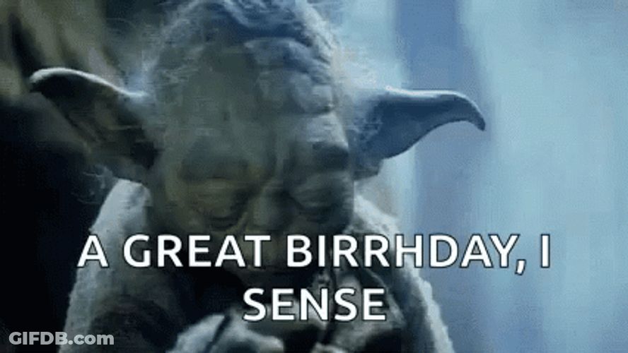 Yoda Star Wars Happy Great Birthday GIF