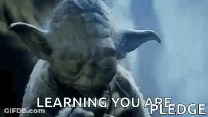 Yoda Statue Learning You Are Pledge GIF