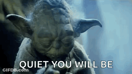 Yoda Statue Quiet You Will Be GIF