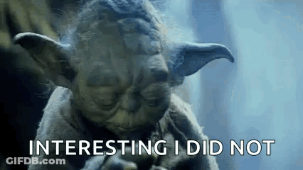 Yoda Statue Saying Interesting I Did Not GIF
