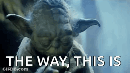 Yoda Statue Smoking Cigarette Saying The Way GIF