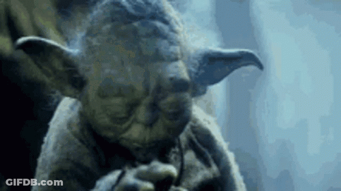 Yoda Statue Smoking Pipe GIF