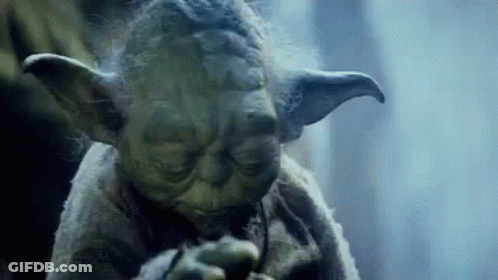 Yoda Statue Smoking Pipe GIF