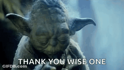 Yoda Statue Thank You Wise One GIF