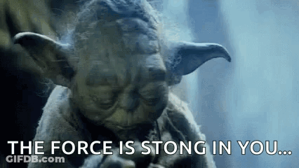 Yoda Statue The Force Is Strong In You GIF