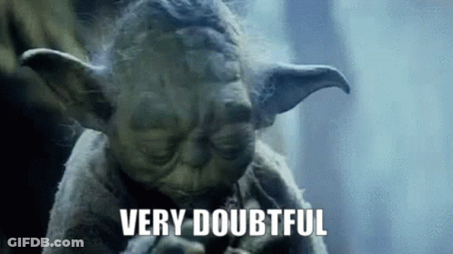 Yoda Statue Very Doubtful GIF