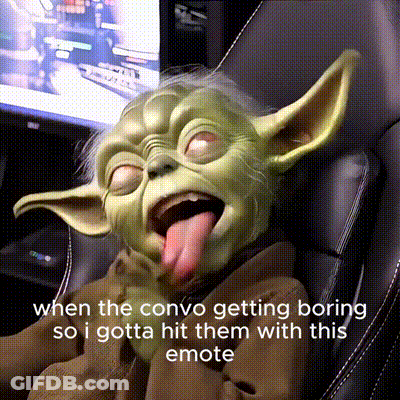 Yoda Sticking Out Tongue When Convo Getting Boring GIF