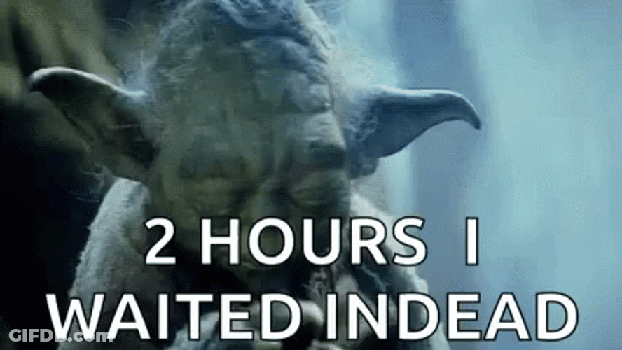 Yoda Waiting Two Hours Later GIF