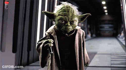 Yoda Walking With Cane GIF