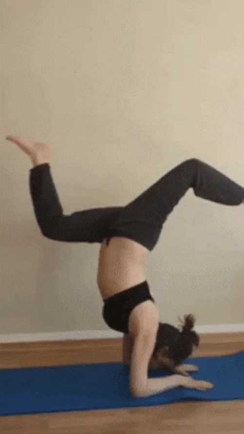 Yoga Inversion Fail Morning GIF