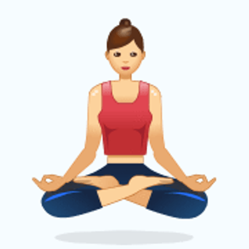 Yoga Lotus Girl Icon GIF