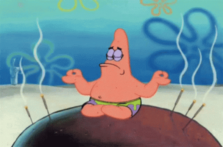Yoga Meditation Patrick Star GIF