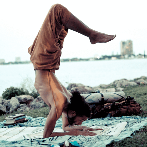 Yoga Scorpion Pose Boy GIF