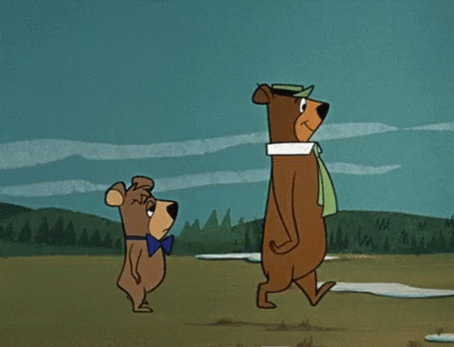 Yogi Bear Boo-Boo Bear Marching GIF