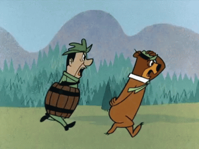 Yogi Bear Ranger Smith Chase GIF