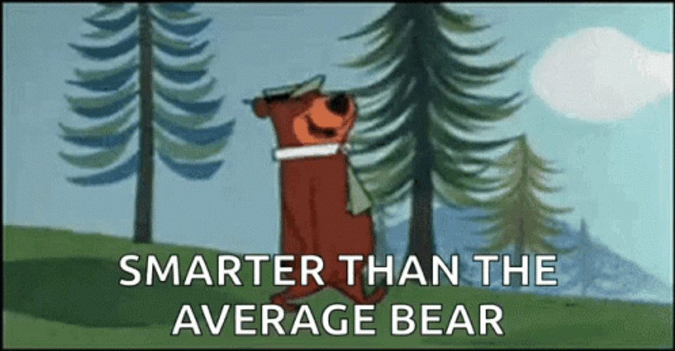 Yogi Bear Smarter Than Average Bear GIF