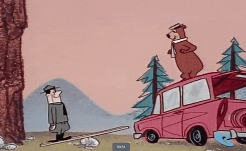 Yogi Bear Thrown Up GIF