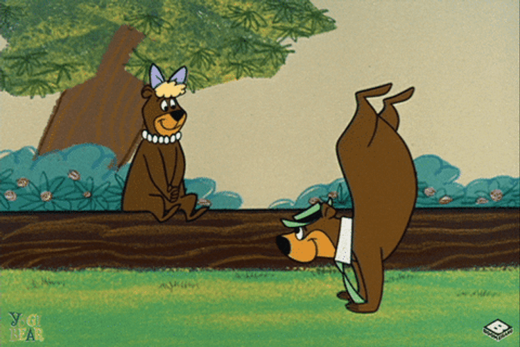 Yogi Bear Upside Down GIF