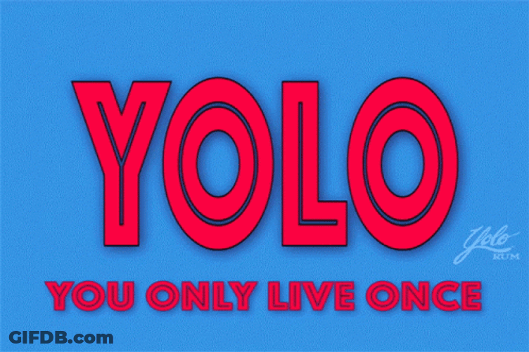 Yolo You Only Live Once Disperse GIF